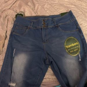 Bamboo jeans never. Worn cuffed